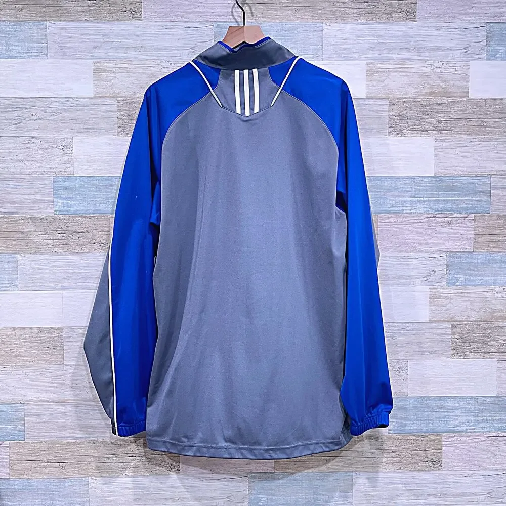 ATLANTA BRAVES 1/4 Zip Performance Pullover Gray MLB Baseball Adidas Mens Large